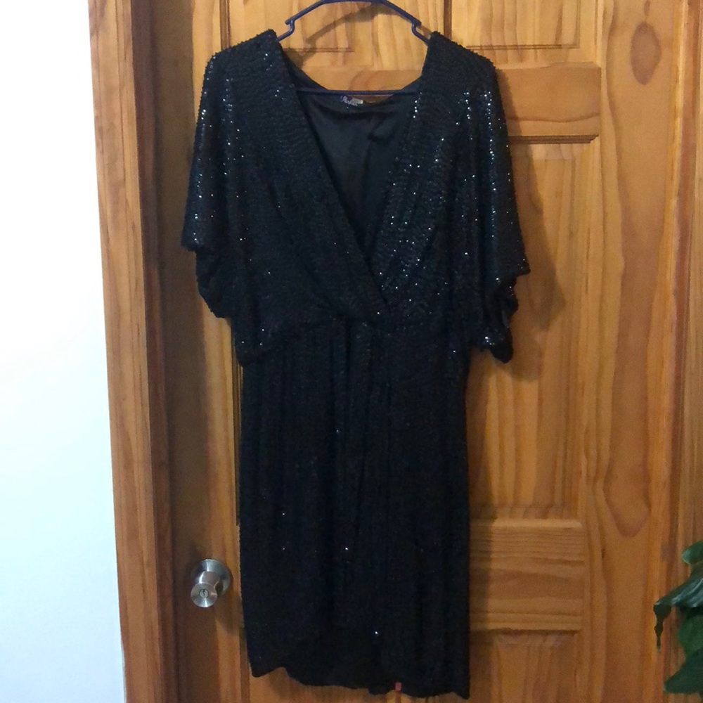 Parker Black Hanging Beads Dress - Picture 3 of 4